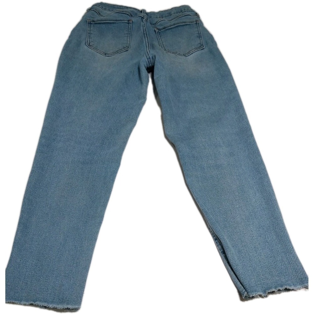 SONG Mom Jeans High Rise7/28 Light Wash Blue / Stretchy Excellent - Picture 2 of 16